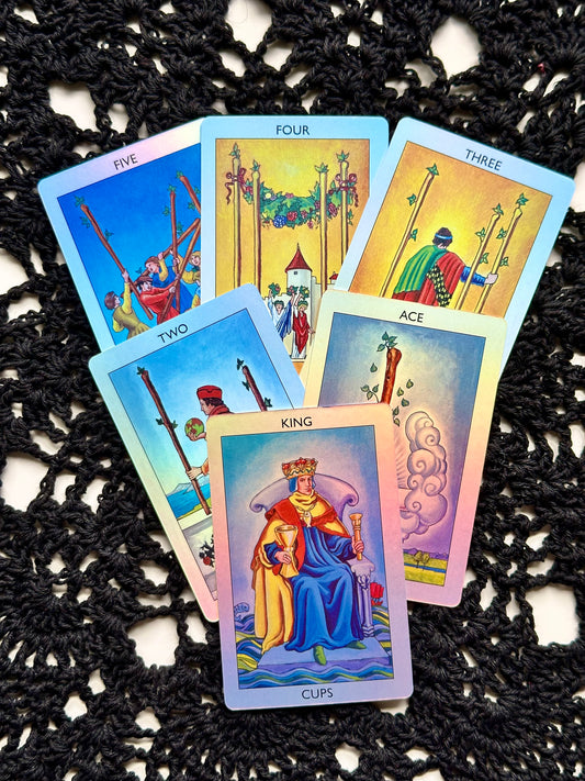 The Reflective Tarot Deck: 78 Rainbow Holographic Cards and Guide Booklet