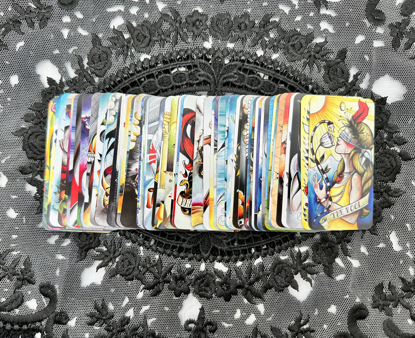 Eight Coins' Tattoo Tarot Borderless Miniature Edition