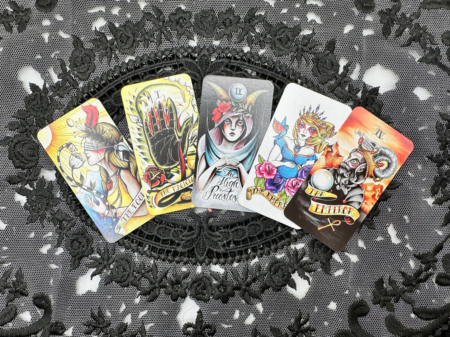 Eight Coins' Tattoo Tarot Borderless Miniature Edition