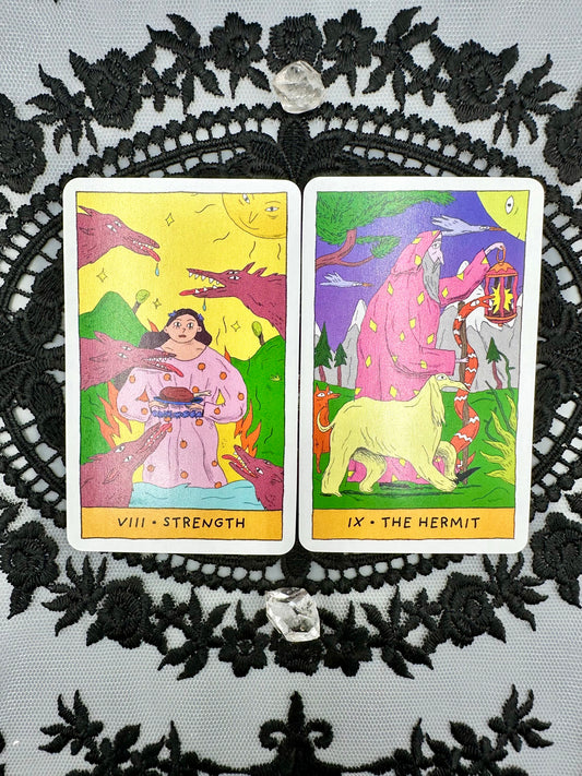 Whimsical Witch Tarot Deck in a Keepsake Tin