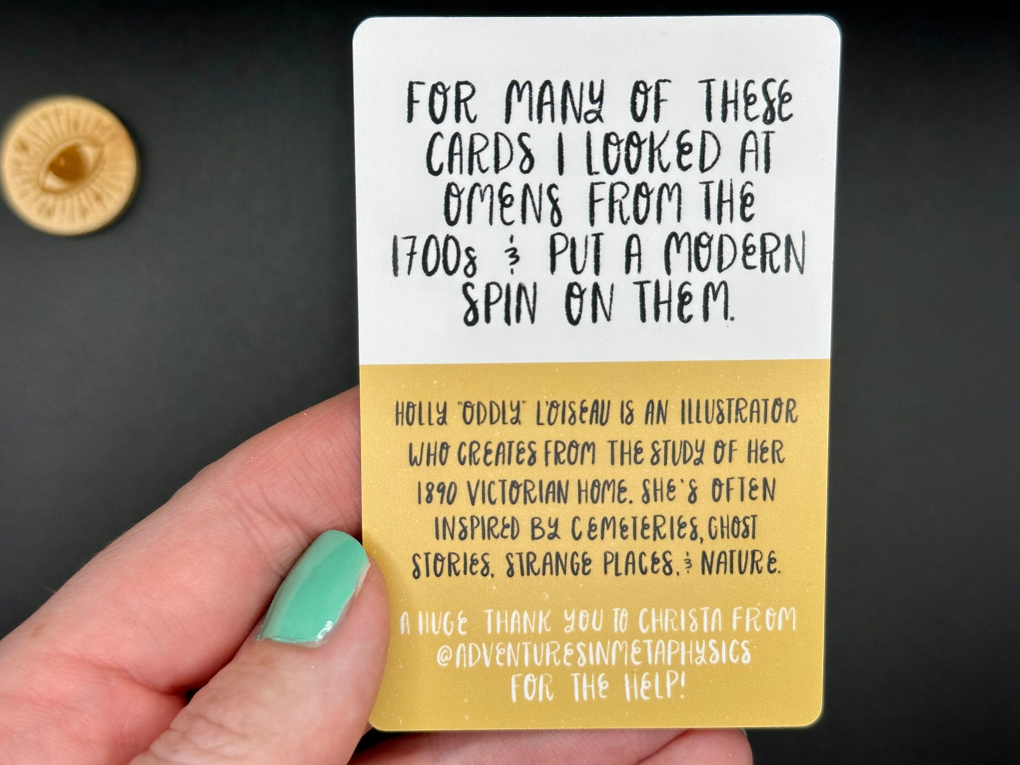 Mini Divi Omens Oracle Deck, Divination Tool by Holly Oddly, 30 Card Deck