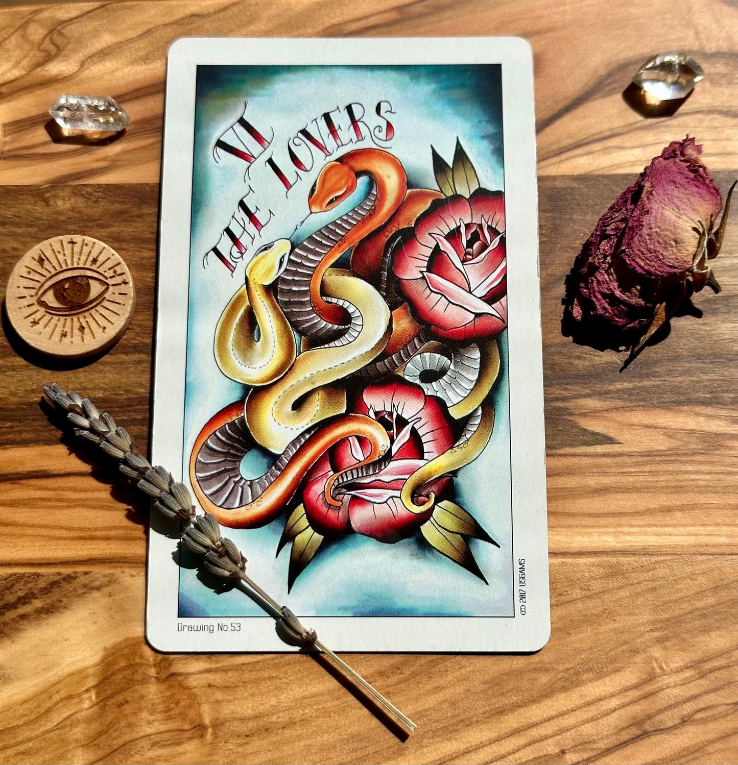 Eight Coins' Tattoo Tarot Deck, Guidebook with Bonus Rose Spread