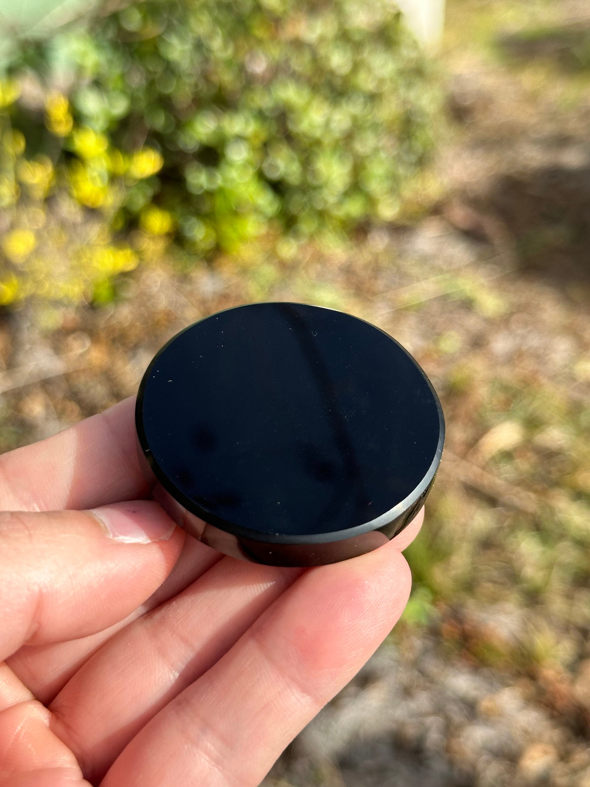 2" Obsidian Mirror