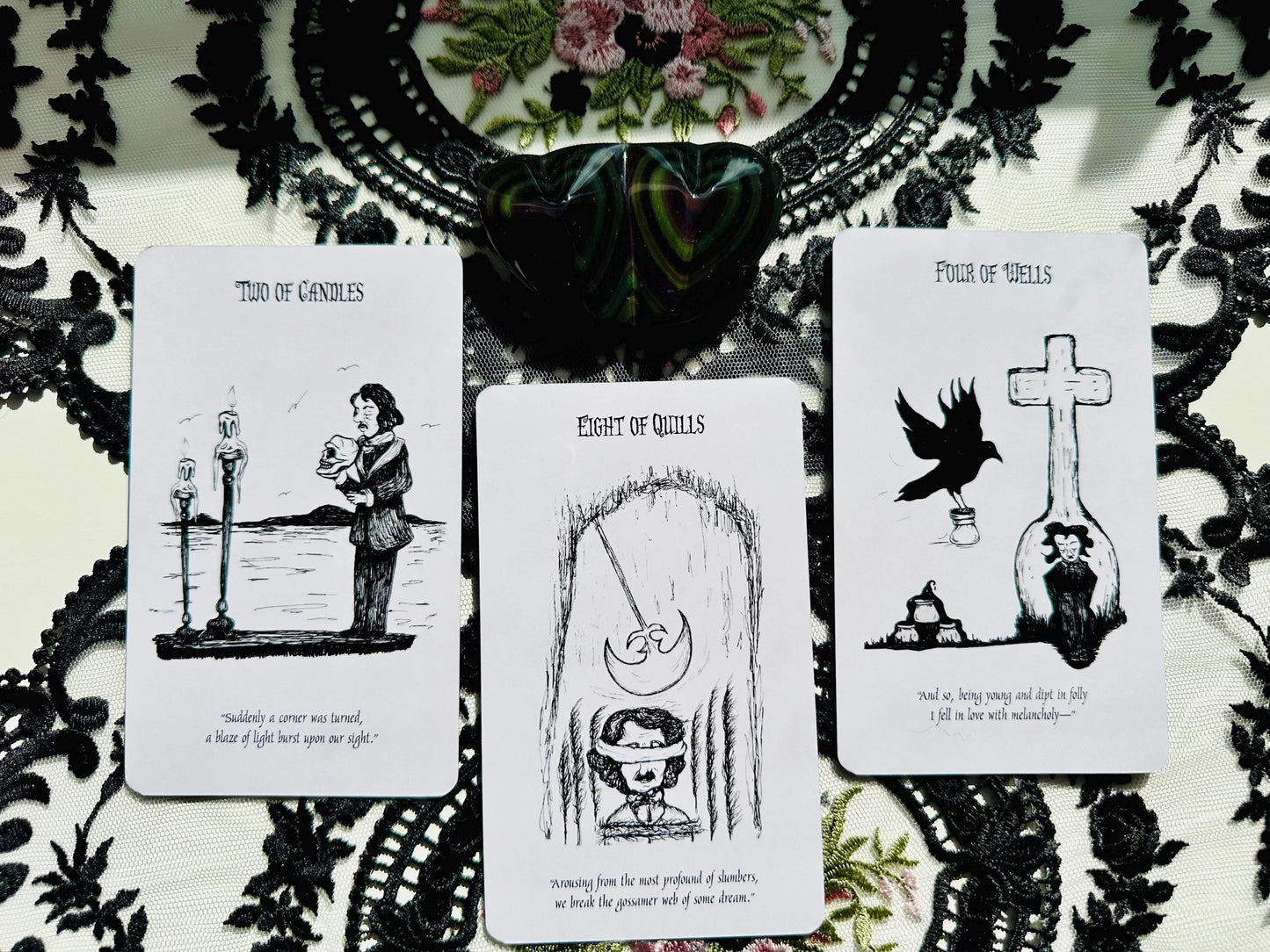 The Poe Tarot Deck: Whimsical Macabre Literary Tarot Cards with Guidebook