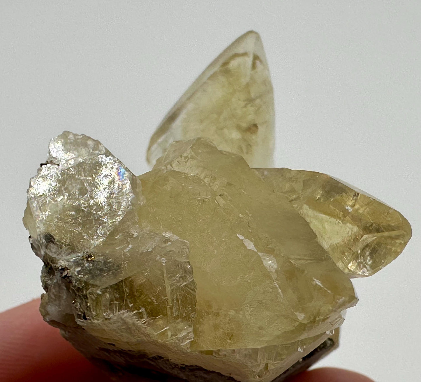 Sweetwater Yellow Calcite Cluster with Chalcopyrite