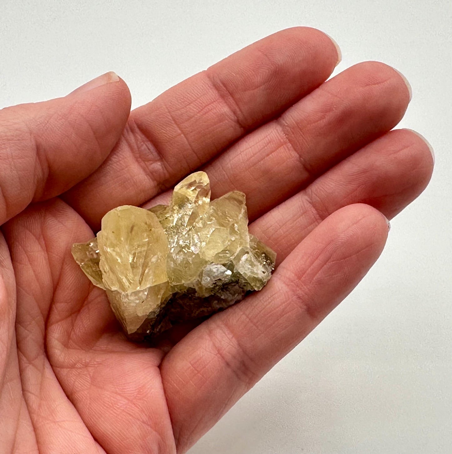 Sweetwater Yellow Calcite Cluster with Chalcopyrite