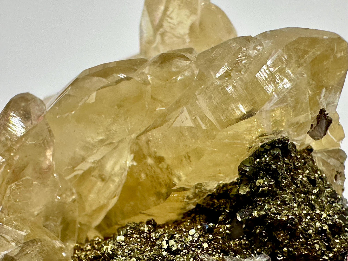 Sweetwater Calcite Cluster with Chalcopyrite