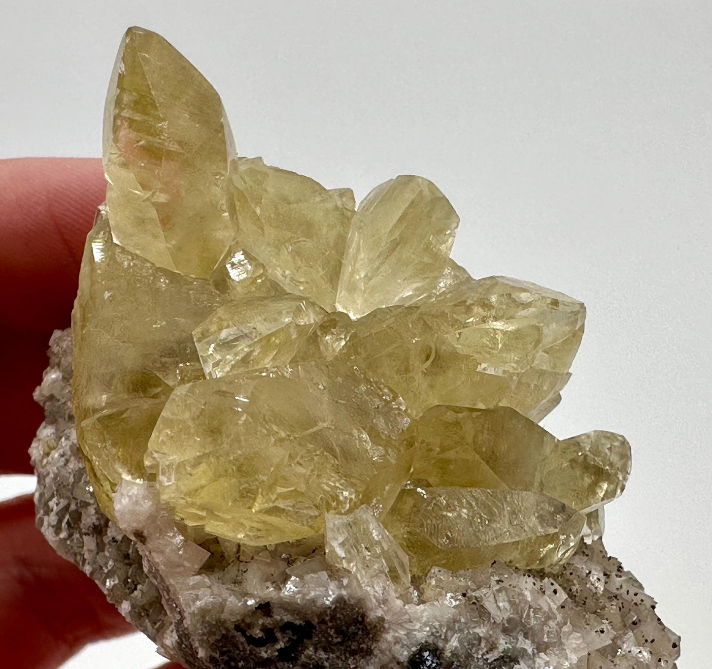 Sweetwater Calcite Cluster with Chalcopyrite Self Standing