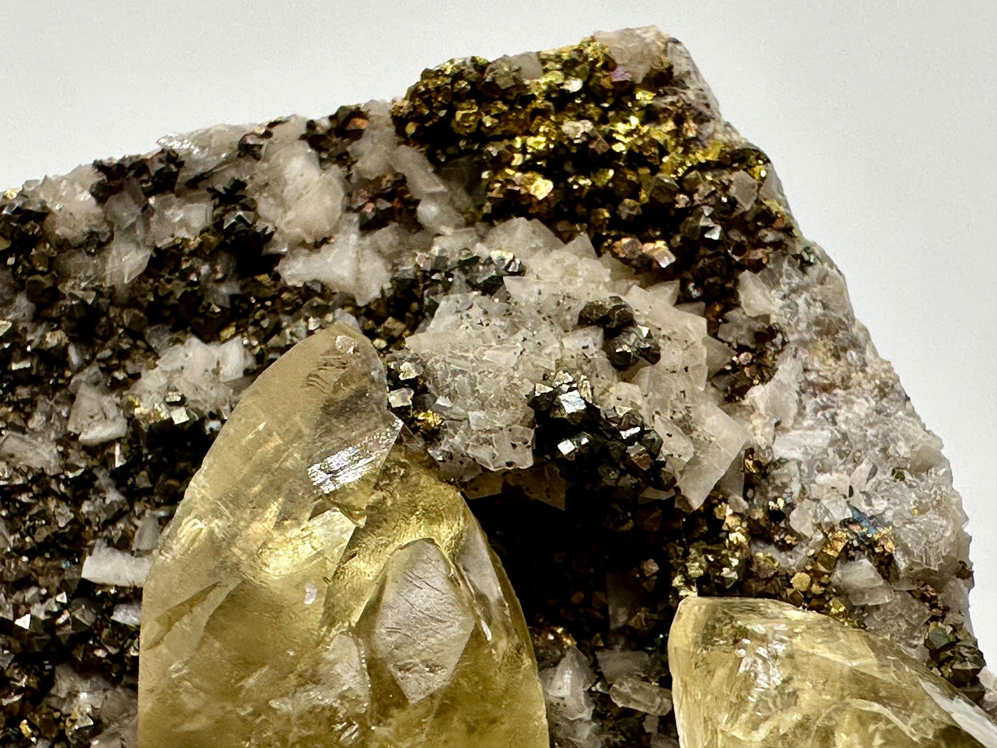 Sweetwater Calcite with Chalcopyrite on Matrix