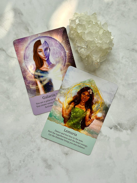 Galactic Wisdom Oracle Deck, Guidance and Light Portal Oracle Cards, Angel and Alien Wisdom Oracle Deck