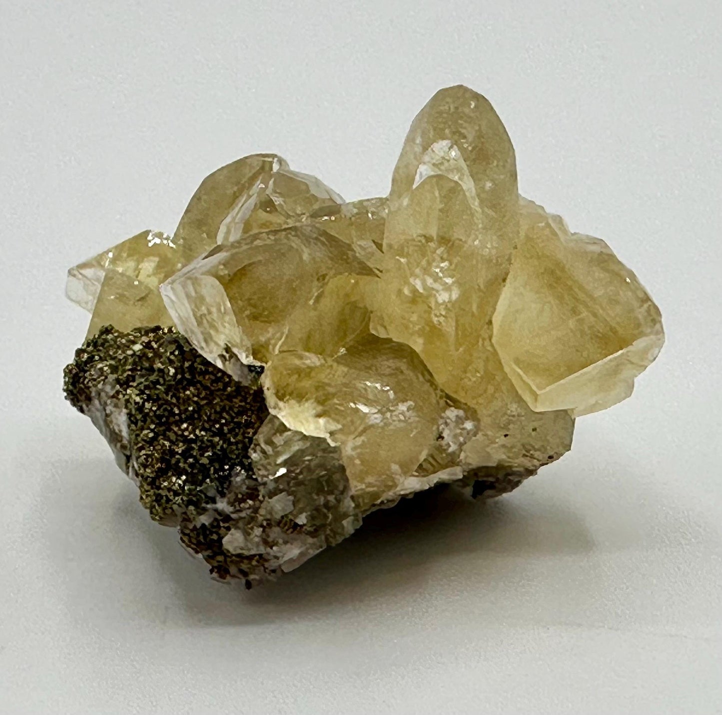 Sweetwater Calcite Cluster with Chalcopyrite