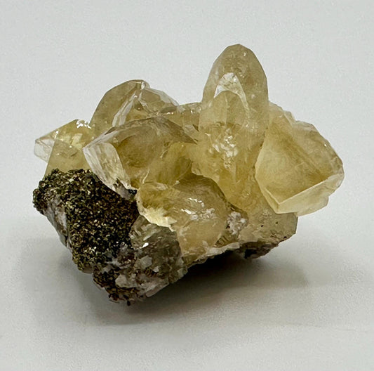 Sweetwater Calcite Cluster with Chalcopyrite