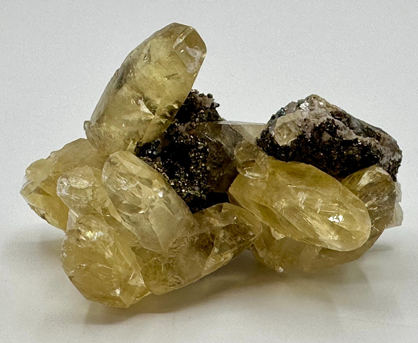 Sweetwater Calcite Cluster with Chalcopyrite