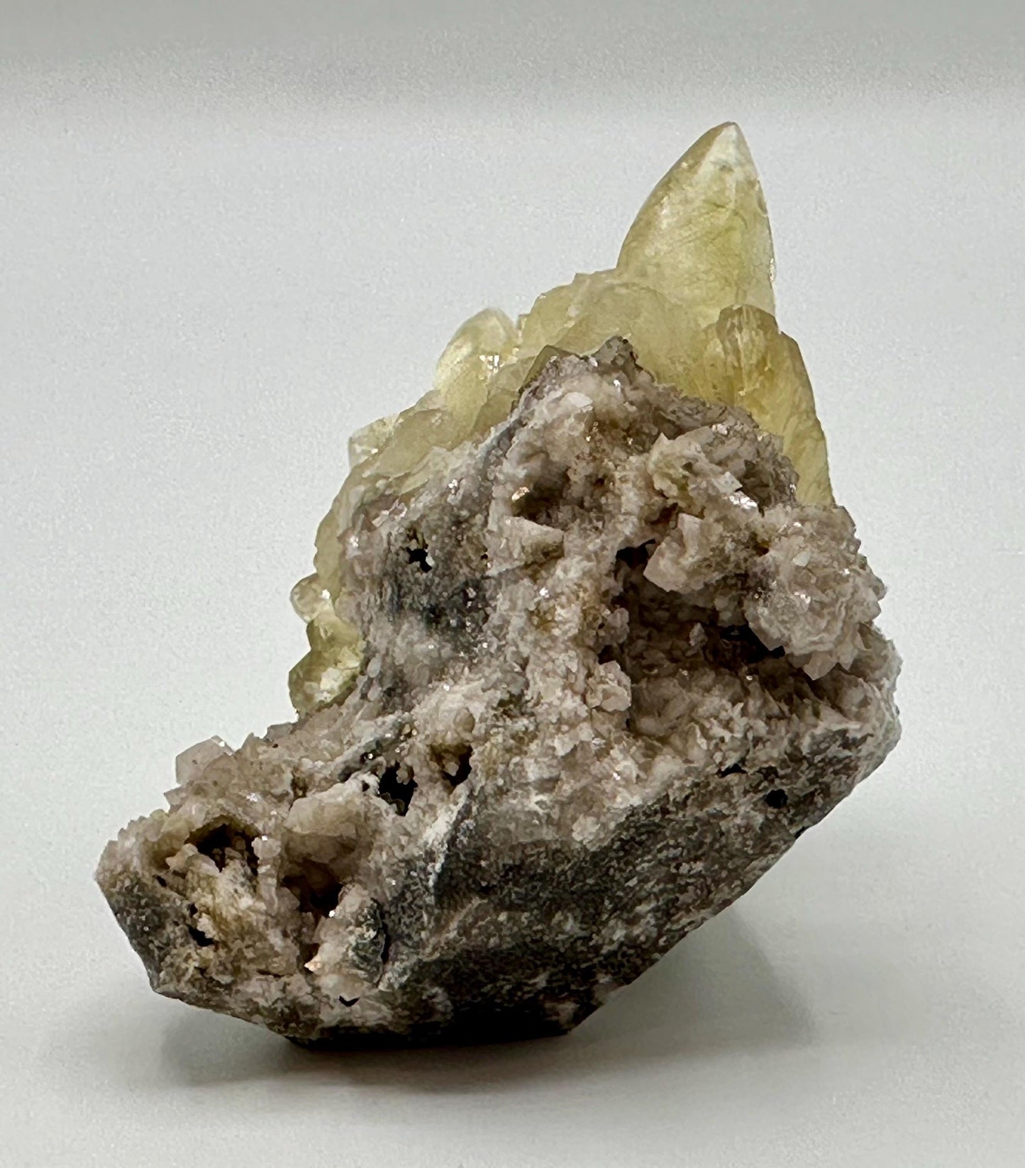 Sweetwater Calcite Cluster with Chalcopyrite Self Standing