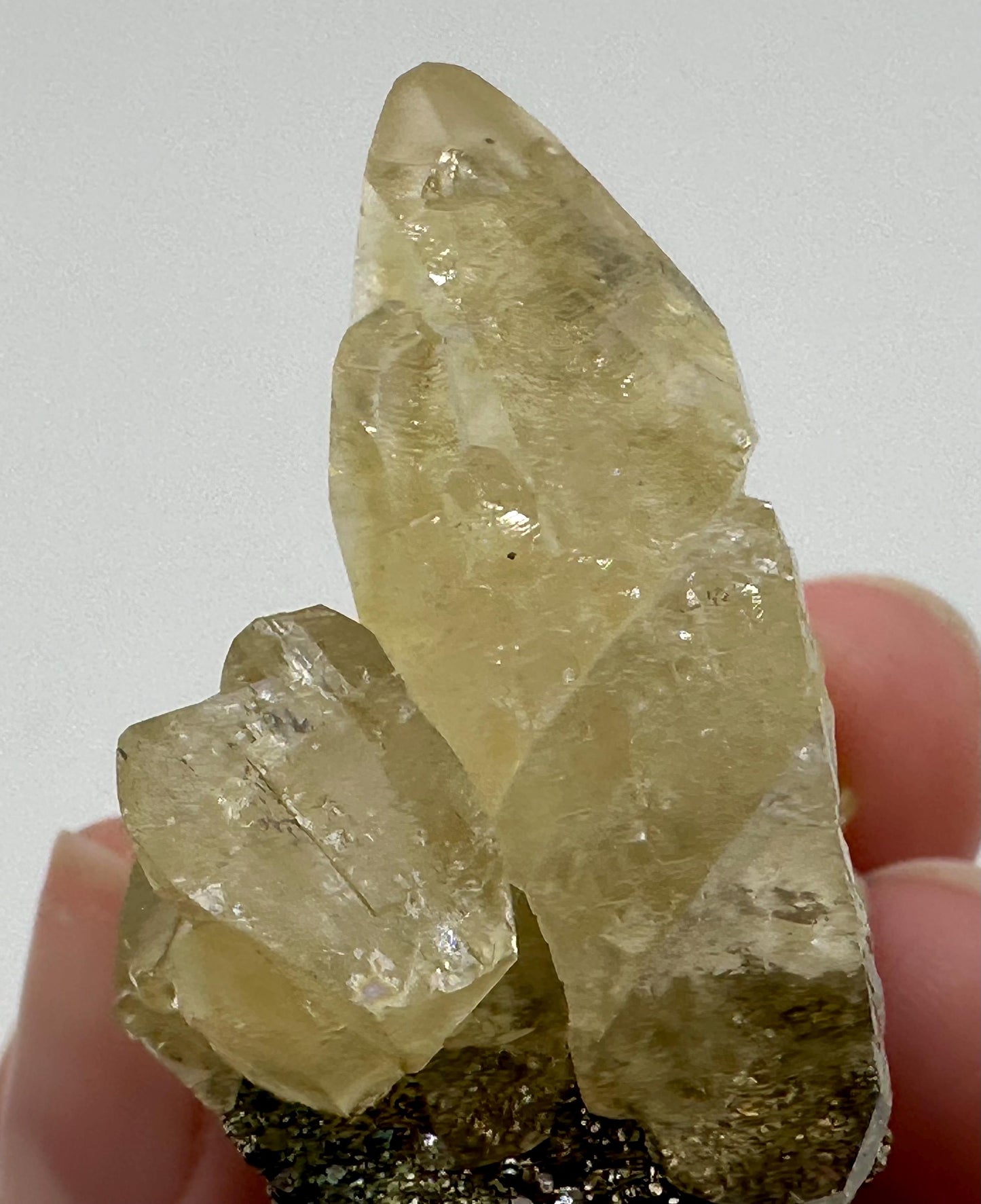 Sweetwater Yellow Calcite Cluster with Chalcopyrite