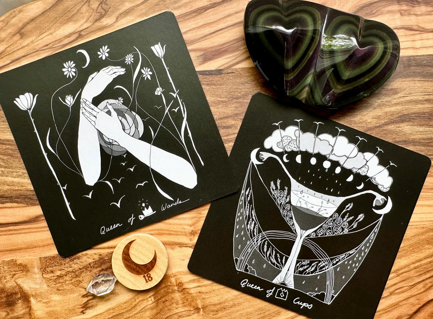 Dark Days Tarot Deck and Guidebook, 78 Tarot Card Deck, Square Tarot Cards