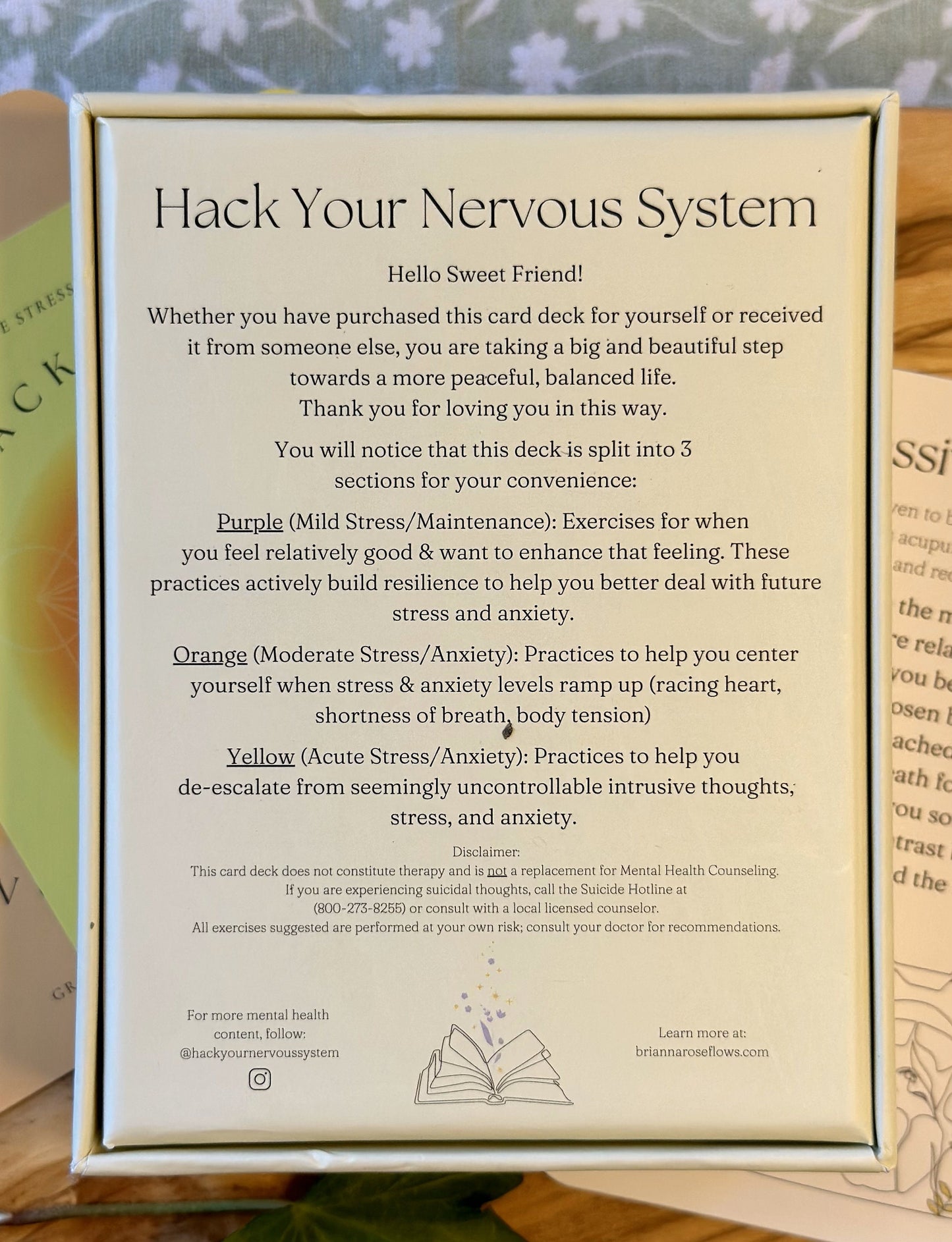 Hack Your Nervous System Deck - 60 Card Deck for Stress Relief, Meditation, Anxiety