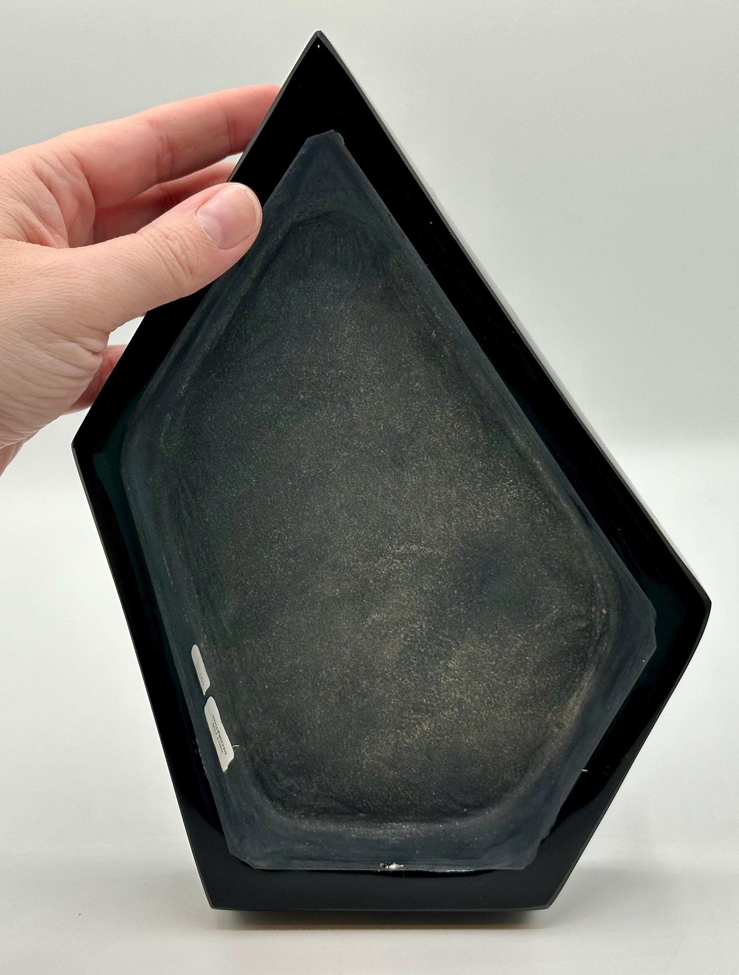 Polished Obsidian Crystal Jewelry and Trinket Dish