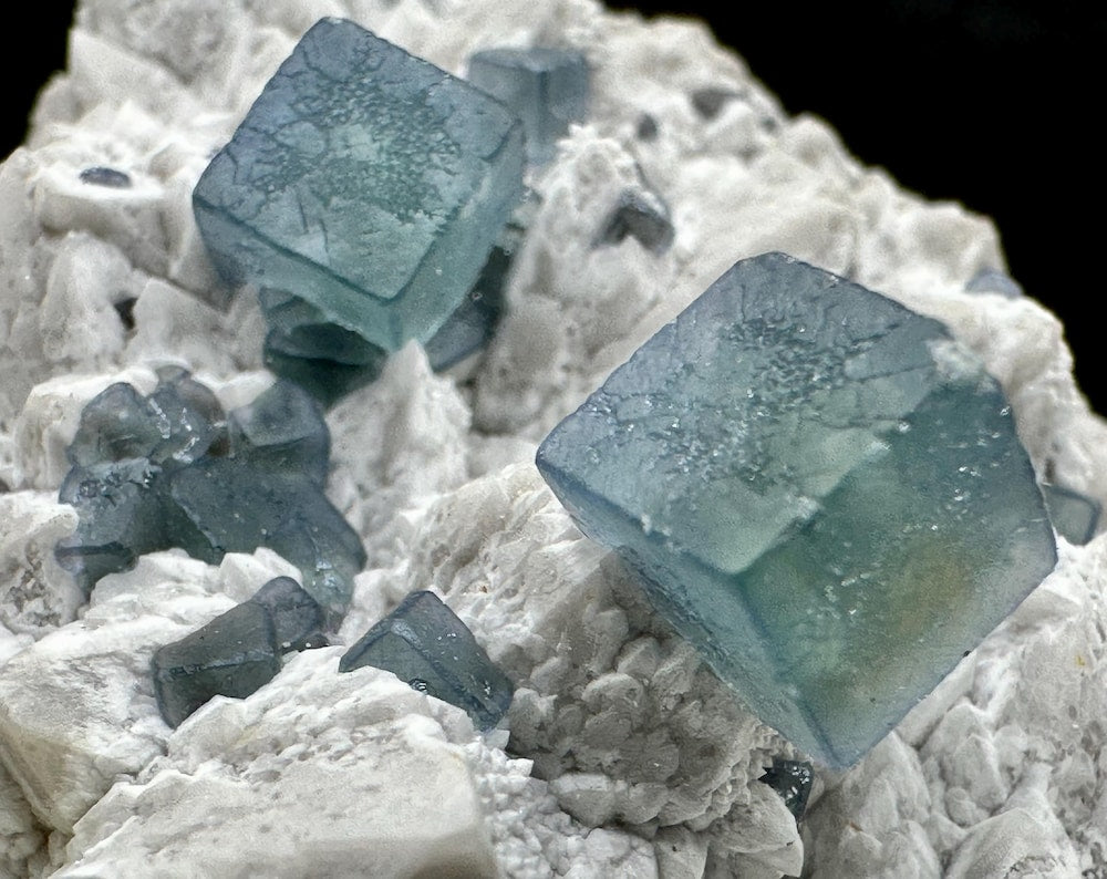 Fluorite with Quartz, Inner Mongolian Chinese Blue Green Fluorite