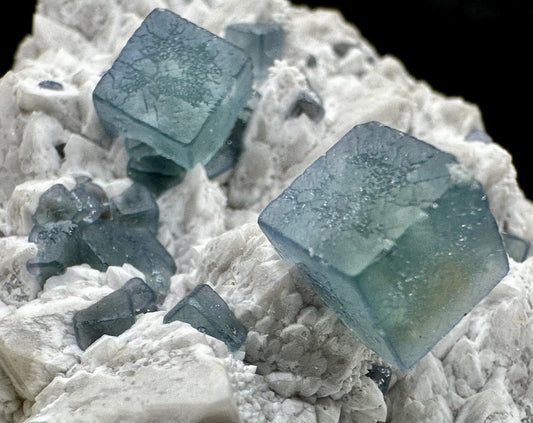 Fluorite with Quartz, Inner Mongolian Chinese Blue Green Fluorite
